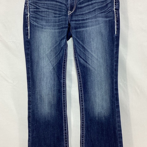 Ariat 30R Dark Blue Boot Cut Jeans - Picture 3 of 16